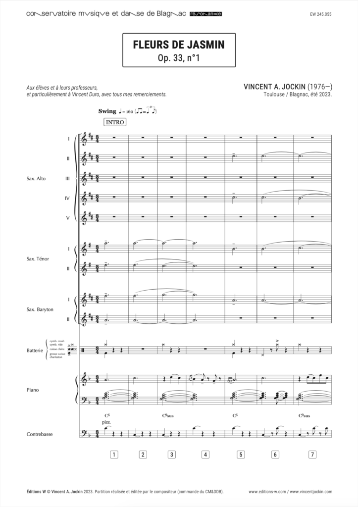 Fleurs de jasmin, Op. 33, n° 1